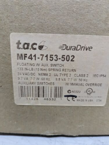 New T.a.c.o Duradrive Mf41-7153-502 Electric Actuator 24 Ccg