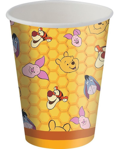 Copo De Papel 200ml Festa Pooh E Sua Turma - 8 Unidades