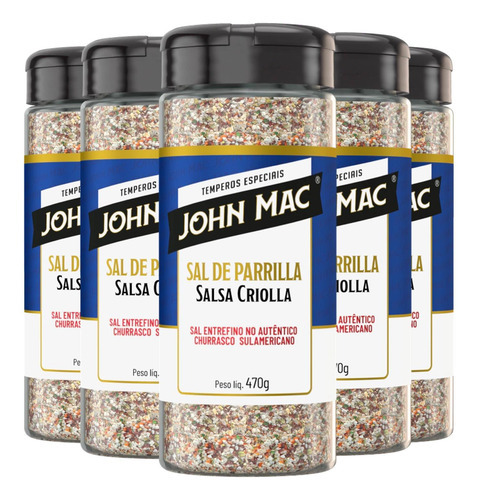 Sal De Parrilla Entrefino Salsa Criolla John Mc 470g (5 Un)