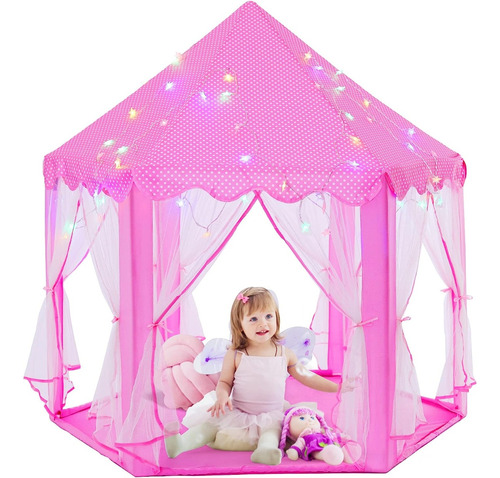 Carpa Para Niñas Con Cadena De Estrellas Princesa