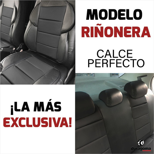 Imagen 4 de 9 de Funda Cubre Asiento Cuerina Acolchada Lumbar P/ Toyota Hilux