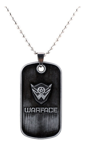 Collar Warface Con Dije De Acero Inoxidable Gamer Ps4 