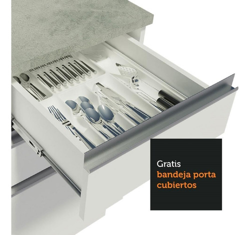Imagen 8 de 10 de Cocina Integral Madesa Glamy Sin Mesón De Acero Con 120 Cm