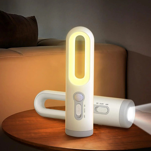 Linterna Portátil 2 En 1 Iluma Sensor Luz De Noche Linterna Blanco Luz Amarillo
