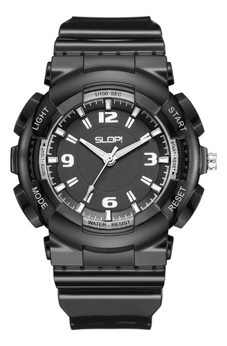 Reloj Slop Deportivo Negro Sw8852l1 De Plástico Para Unisex