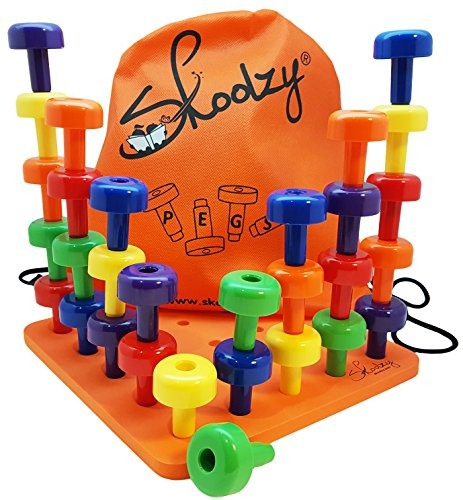 Skoolzy Peg Board Set - Montessori Toys Para Niños Pequeños 