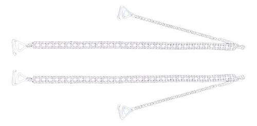 1 Par De Correas Para Longitud Del Gancho De 2,2 Cm. Plata