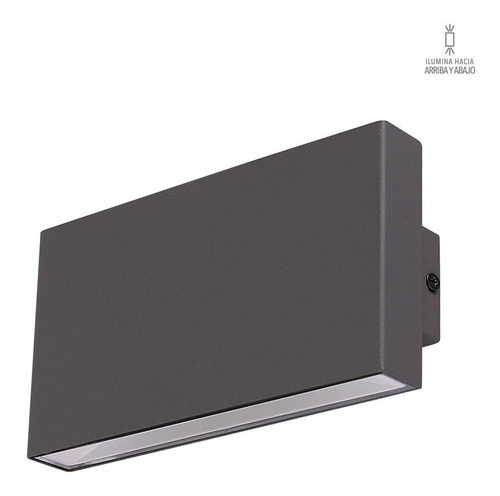 Luminaria Para Muro Exterior, Gris 17w, Luz Cálida Tecnolite