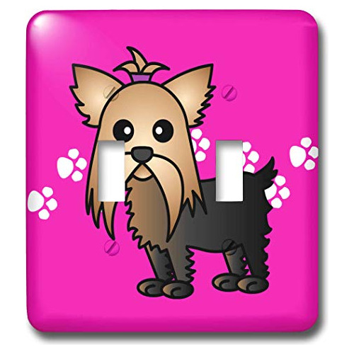 Yorkshire Terrier Lindo Rosa Huellas De Patas