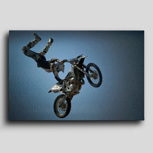 Cuadro Decorativo En Acrilico 40x60cm Acrobacia En Moto