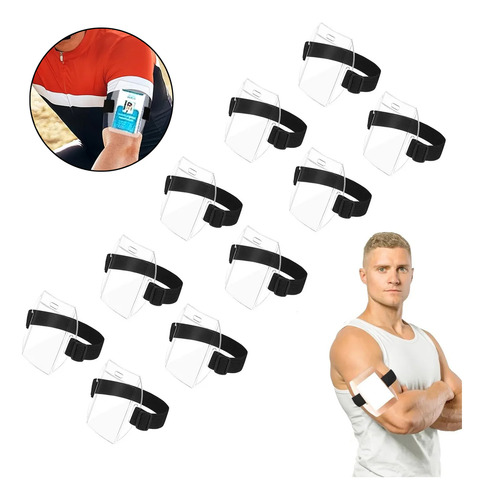 Porta Credencial Para Brazo Con Elástico Ajustable 10pcs