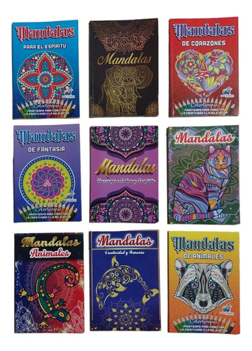 Libro De Mandala Para Colorear X 11 Unidades+caja De Colores