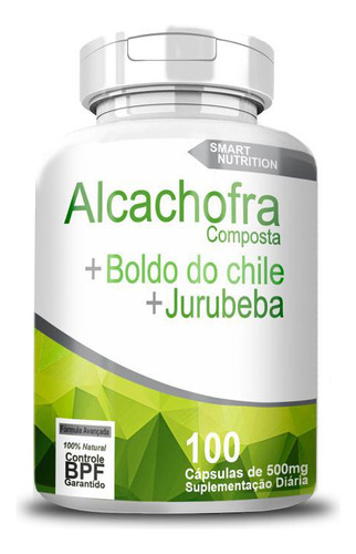 Alcachofra Composta 500mg 100 Cápsulas Digestiva E Diurética