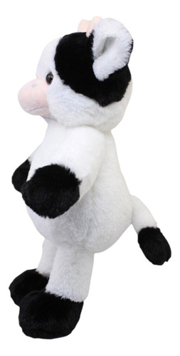 Vaca De Peluche Ranchera Con Sonido Juguete Muñeca 41cm Alto Color Blanco