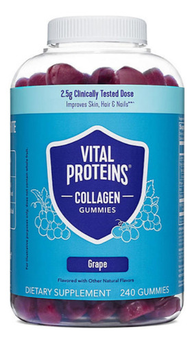 Vital Proteins Colágeno 240 Gomitas Sabor Uva