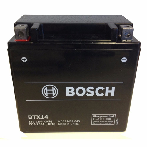 Bateri Moto Ytx14bs Bosch Btx14 De Gel Generador De Corrient
