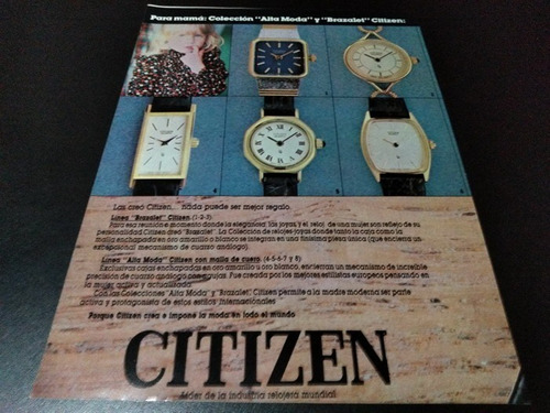 (pb496) Publicidad Clipping Relojes Citizen * 1982