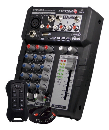 Imagem 2 de 8 de Mesa De Som Automotivo Stm1003 12v Multiplayer 3 Canais