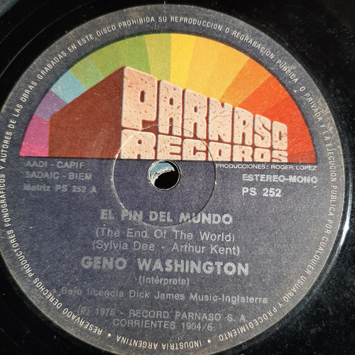 Simple Geno Washington  Parnaso Records C17