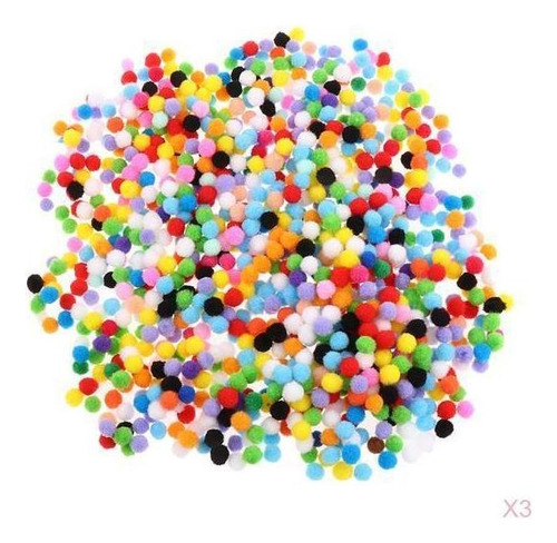 Bolas De Pompón De 3000 Colores Surtidos Bolas De Fieltro