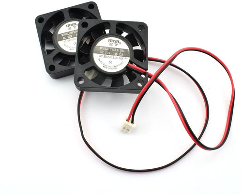 2 Dc 12v Mini Cooling Fan 2pin Brushless Small Exhaust..