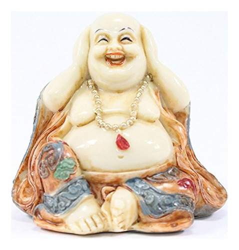 Feng Shui No Escuche Mal Cara Feliz Riendo Buda Estatuilla D