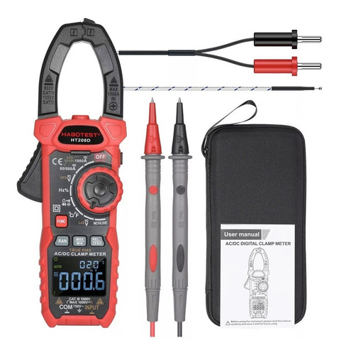 Amperímetro Habotest 600ac/dc 600vac/dc Con Linterna