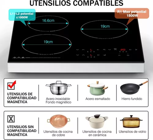 Parrilla Eléctrica de Inducción Doble Control Independiente - Sangkee  México Envíos Rápidos y Seguros