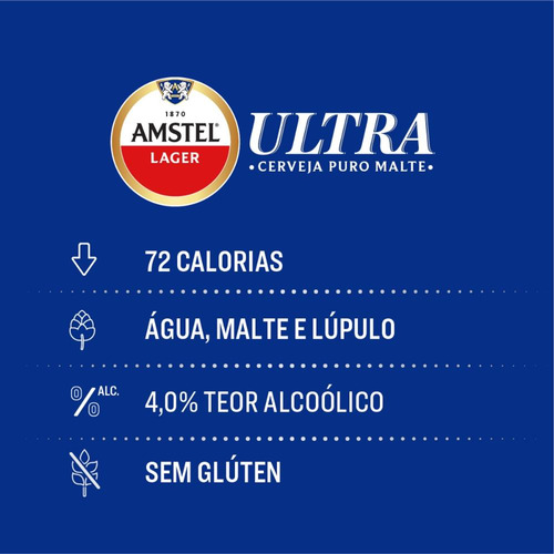 Cerveja Amstel Puro Malteloira 275ml 6 u