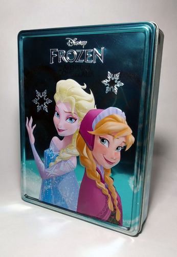 Frozen Anna Elsa Caja Metálica Con Repujado Disney Princesas