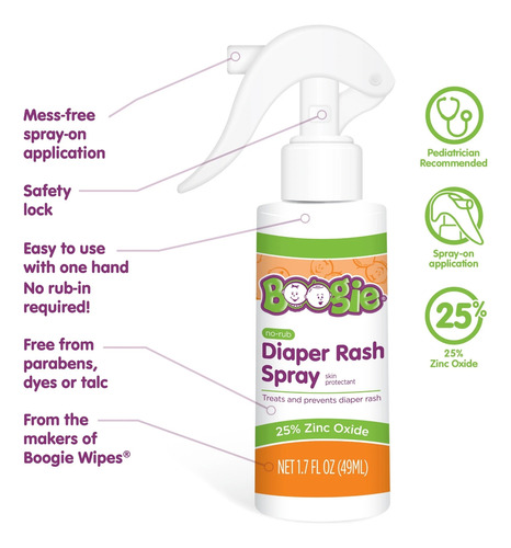 Boogie Bottoms - Spray Rozaduras Bebé 1.7oz - Importado Usa