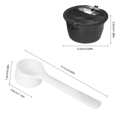 Juego De Cápsulas De Café Reutilizables De 3 Piezas Con Cuch