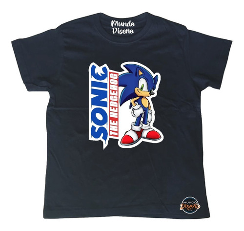 Polera De Niño 100% Algodón Sonic The Hedgehog