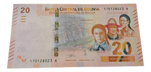 Bolivia Billete 20 Pesos Bolivianos 2018 , Sin Circular. 