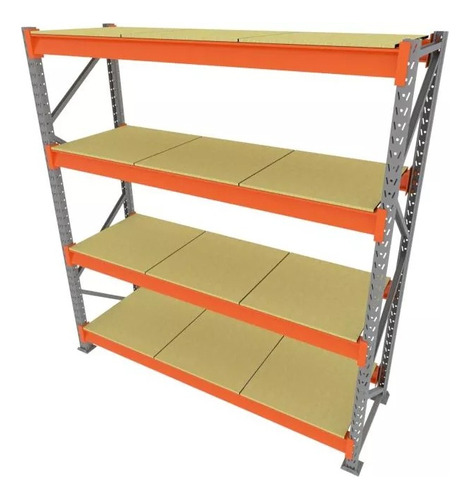 Mini Porta Pallet Prateleira Reguláveis 750 Kg Pallete Cor Laranja