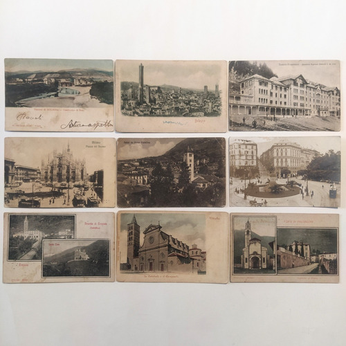 Lote 9 Postales Europeas 1910-20 Italia