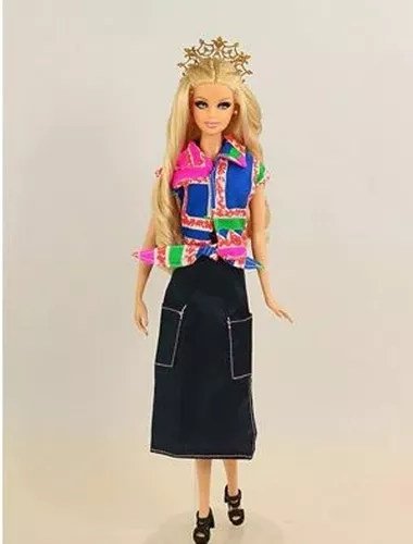 Como Fazer Roupa Para Barbie Fácil, Blusa e Saia Para Boneca Fácil de Fazer