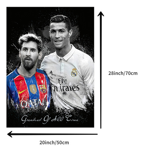 Lienzo Decorativo De Pared Para Regalos De Fútbol De Lionel