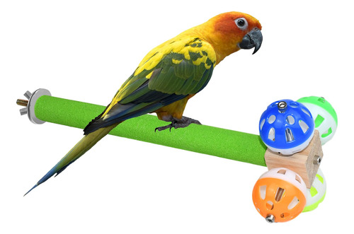 Sinfun Juguete De Perca Para Pajaros Con Bolas Giratorias, J