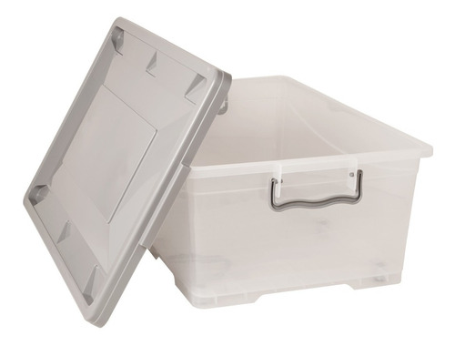 Caja Organizadora Plástica Apilable C/ruedas 55lt 62x40x33cm