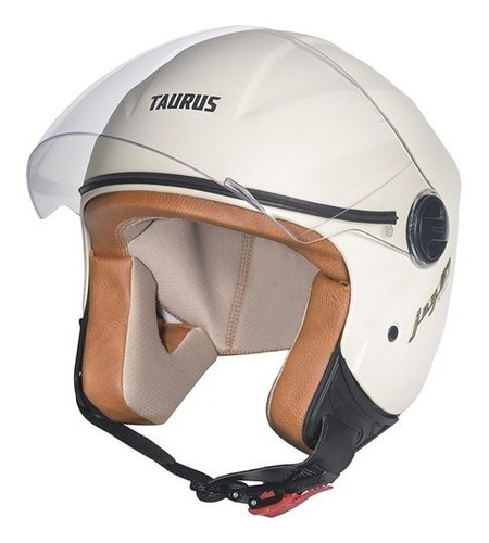 Capacete Taurus Joy23 Aberto Bege Fosco Creme Biz 56 58 60