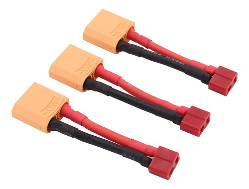 Pack De 3 Adaptadores Xt90 A T Plug Con Cable 12awg
