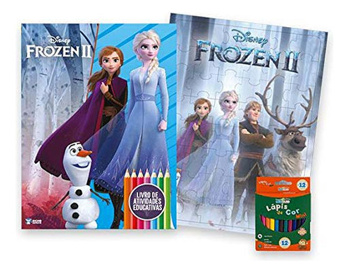 Libro Kit Diversao Frozen 2 De Disney Rideel / Bicho Espert