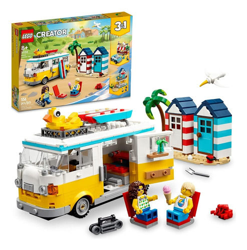 Lego 31138 Creator 3 Em 1 Trailer De Praia 556 Pecas