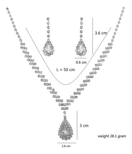 Conjuntos De Joyas De Boda Conjunto De Aretes De Collar De