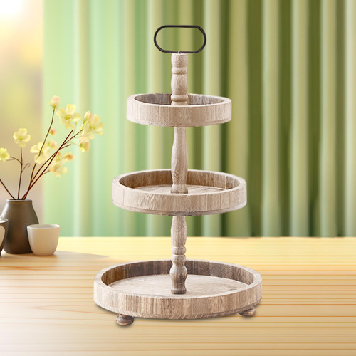 Soporte De Madera Para Pasteles, Torres Redondas Para
