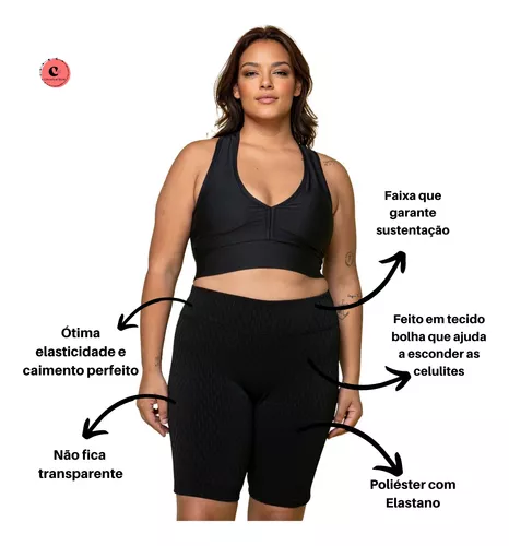 Bermuda Poliamida Disfarça Celulite Cos Alto Transparência Zero e que  modela o corpo por possuir super elasticidade - Dallul - Bermuda Feminina -  Magazine Luiza