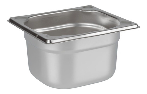 Deposito Gastronomico Acero Inox 1/6 15cm Con Tapa (17x16)