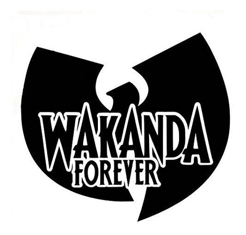 Wakanda Siempre Wu Tang Clan Vinilo De La Etiqueta Engomada 