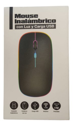 Mouse Inalámbrico Luz Carga Usb